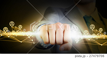 Man catch stream of light 27479706