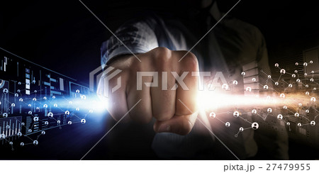 Man catch stream of light 27479955