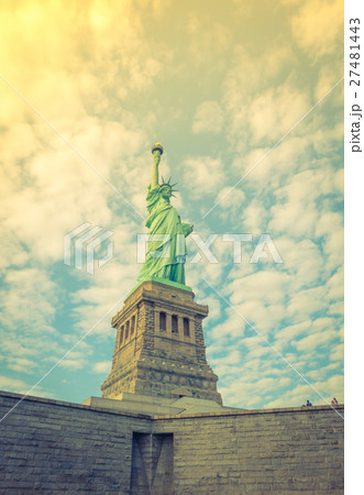 Statue of Liberty, New York City , USA . ( Filtered image processed vintage effect. ) 27481443
