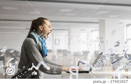 She is surfing the Internet She is surfing the Internet 27481937