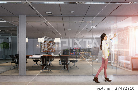 Hipster girl in office Hipster girl in office 27482810