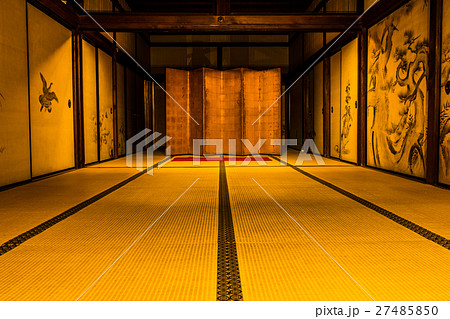 京都 金屏風の写真素材