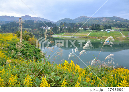 会津柳津秋風景 27486094