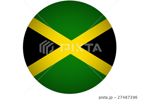 Jamaica flag 3D illustration symbol 27487396