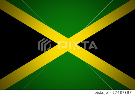 Jamaica flag 3D illustration symbol 27487397