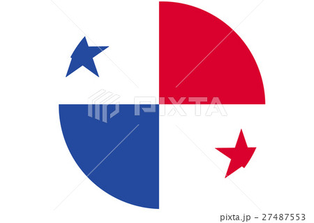 Panama flag 3D illustration symbol. Panama flag Panama flag 3D illustration symbol. Panama flag 27487553