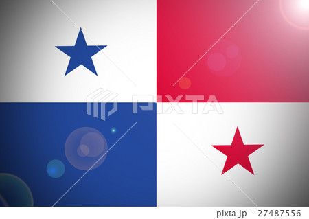 Panama flag 3D illustration symbol. Panama flag Panama flag 3D illustration symbol. Panama flag 27487556