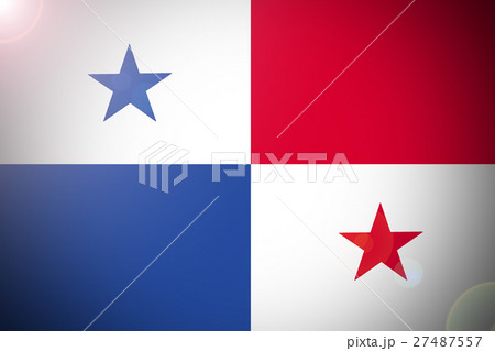 Panama flag 3D illustration symbol. Panama flag Panama flag 3D illustration symbol. Panama flag 27487557