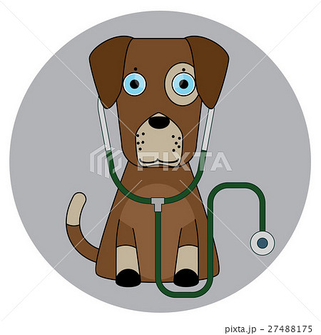 Cartoon dog in flat style isolated on background. Cartoon dog in flat style isolated on background. 27488175