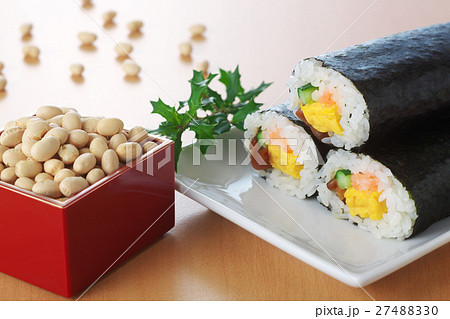 恵方巻　恵方巻き　節分　豆まき 27488330