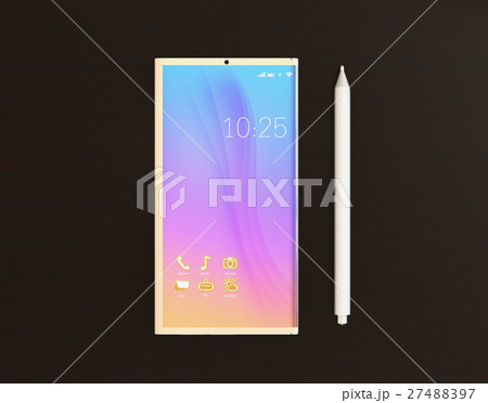 タッチペンとフルスクリーンのスマートフォン タッチペンとフルスクリーンのスマートフォン 27488397