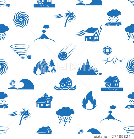 natural disasters in the world seamless pattern  27489824