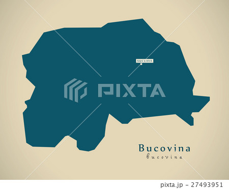 Modern Map - Bucovina Romania RO illustrationのイラスト素材 [27493951] - PIXTA