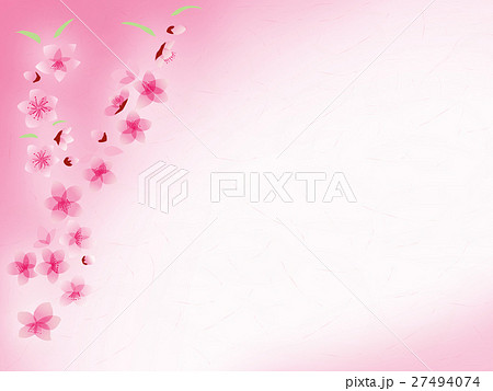 桃の花 イラスト 背景のイラスト素材