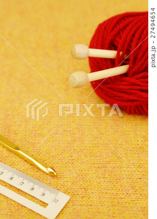 赤い毛糸　手作りイメージ 27494654