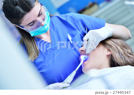 people, medicine, stomatology and health care 27495347