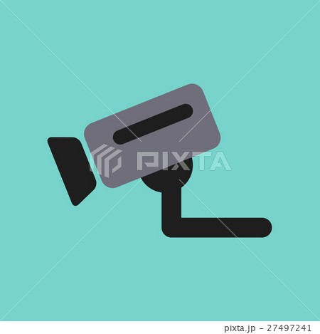 flat icon on background security camera 27497241