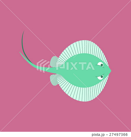 Vector illustration in flat style ramp fish Vector illustration in flat style ramp fish 27497366