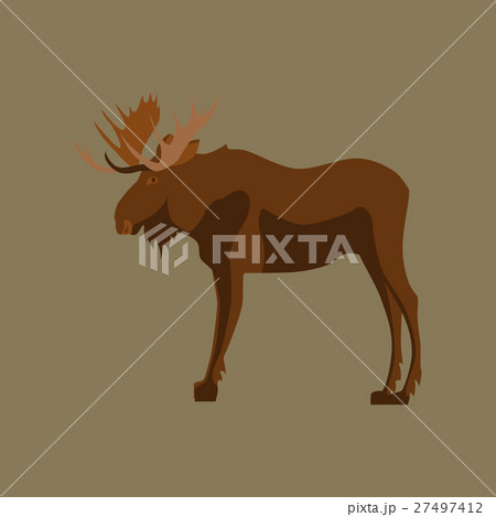 Vector illustration in flat style Elk 27497412