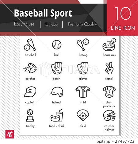 Baseball sport elements vector black icons set. Baseball sport elements vector black icons set. 27497722