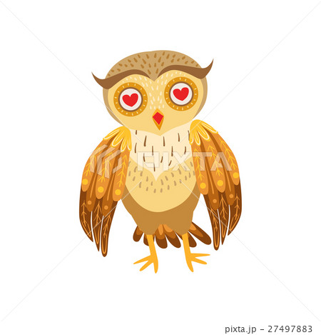 Owl In Love Cute Cartoon Character Emoji With Owl In Love Cute Cartoon Character Emoji With 27497883