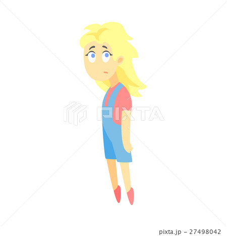 Sad Little Blond Girl Feeling Blue, Part Of Sad Little Blond Girl Feeling Blue, Part Of 27498042