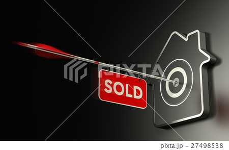 Real Estate Sold Concept, Efficient Sale Strategy. Real Estate Sold Concept, Efficient Sale Strategy. 27498538