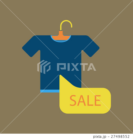 Flat icon of sale T-shirt 27498552
