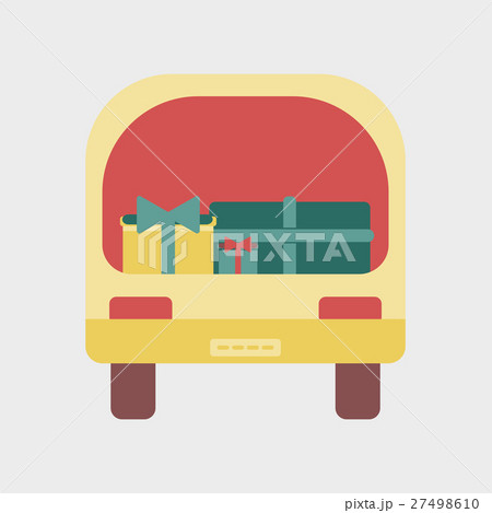Flat icon of car gifts 27498610