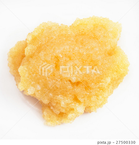 handful of salty caviar of capelin fish 27500330