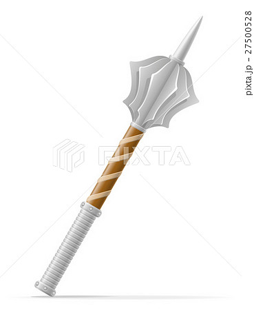 Battle Mace Medieval Stock Vector Illustrationのイラスト素材