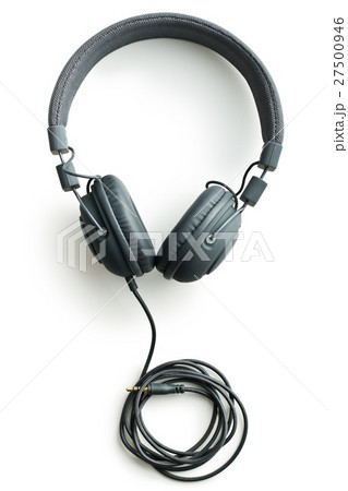 Gray vintage headphones. Gray vintage headphones. 27500946