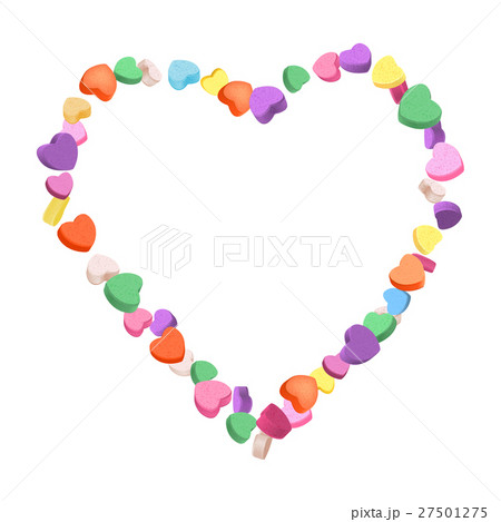 Colorful Hearts Candy frame for Valentines Day. 27501275