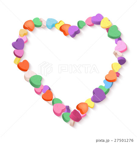 Colorful Hearts Candy frame for Valentines Day. 27501276