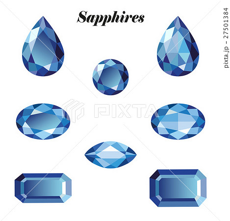 Sapphires set isolated 27501384