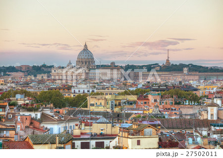 Rome aerial view with Papal Basilica of St. Peter Rome aerial view with Papal Basilica of St. Peter 27502011