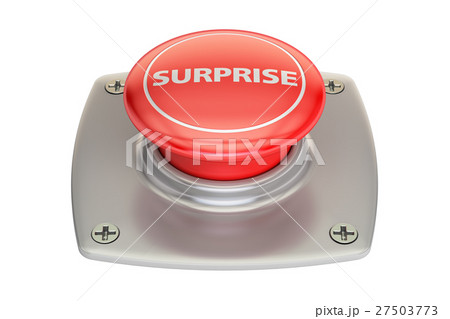 Surprise Red Button, 3D rendering 27503773