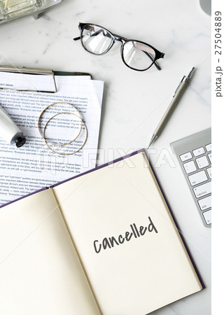 Cancelled Rejected Abort Declined Cancellation Denied Concept 27504889