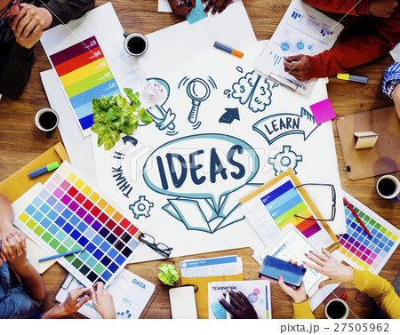 Ideas Think Learn Icons Graphic Concept 27505962