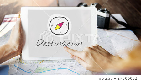 Destination Navigation Compass Graphic Concept 27506052