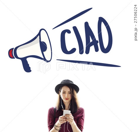 Bonjour Ciao Hola Hello Hi Greet Salute Concept Bonjour Ciao Hola Hello Hi Greet Salute Concept 27506224