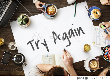 Time to Renew Try Again Restart Motivation Never Give Up Concept 27506482