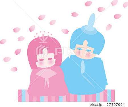 おひなさま ピンク水色 花びら おひなさま ピンク水色 花びら 27507094