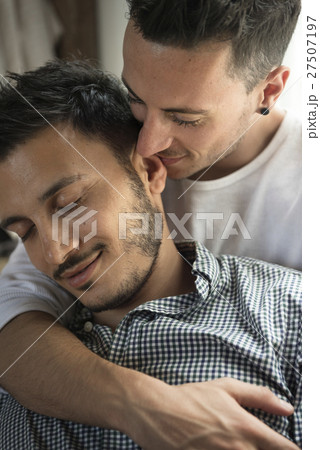 Gay Couple Love Home Concept Gay Couple Love Home Concept 27507197