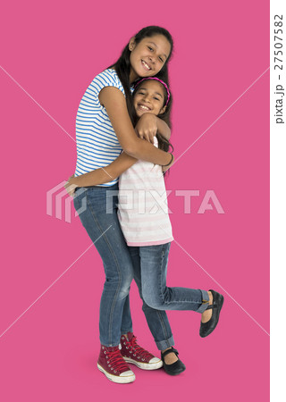 Sister Children Enjoyment Kid Support Concept 27507582