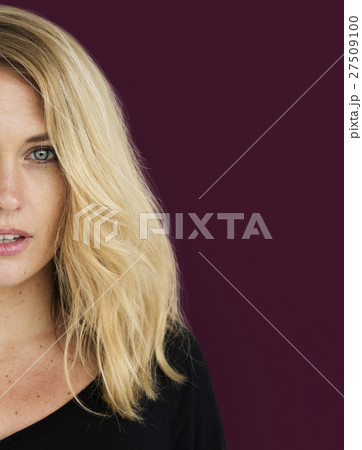 Blonde Lady Half Face Concept Blonde Lady Half Face Concept 27509100