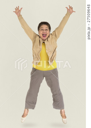 Woman Cheerful Studio Portrait Concept 27509648
