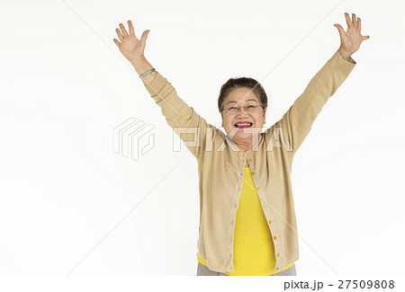 Senior Adult Woman Smiling Happiness Portrait Concept Senior Adult Woman Smiling Happiness Portrait Concept 27509808