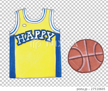 Hand Painted Material Of Basketball And Uniform Stock Illustration