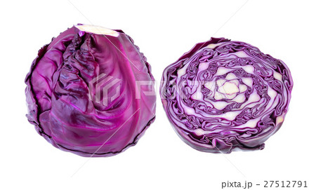 Purple cabbage isolated on white background Purple cabbage isolated on white background 27512791